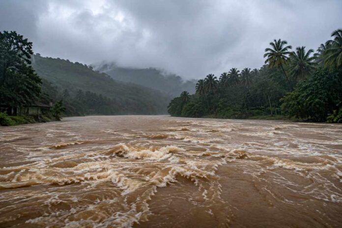 ಭಾರೀ ಮಳೆಗೆ ತುಂಬಿದ ನದಿಗಳು