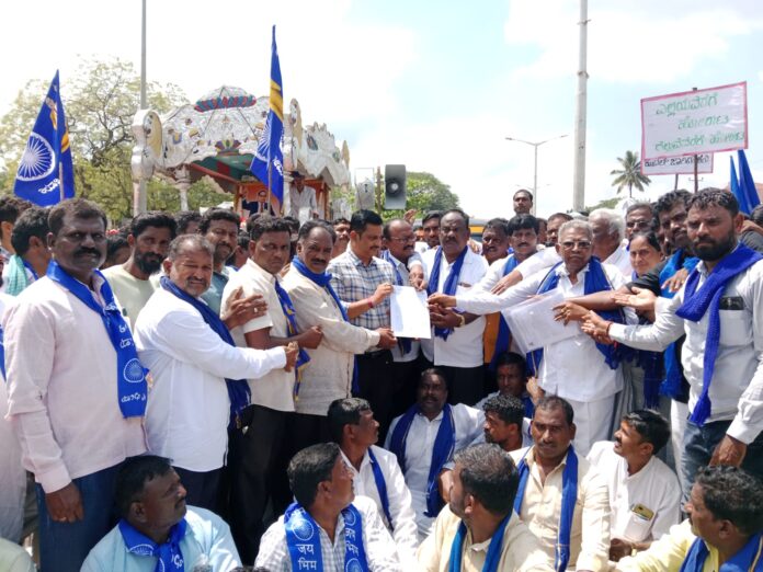 ಹಾವೇರಿ | ಒಳಮೀಸಲಾತಿ ಜಾರಿಗೊಳಿಸುವಂತೆ ದಸಂಸ ಬೃಹತ್ ಪ್ರತಿಭಟನೆ