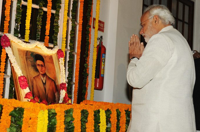 Narendra Modi pays tributes to Veer Savarkar