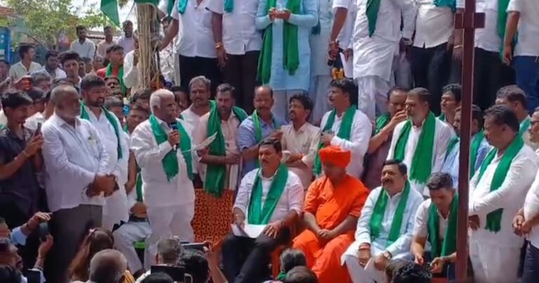 ಬೆಳಗಾವಿ : ಗುರ್ಲಾಪೂರ ಕಬ್ಬು ಬೆಳೆಗಾರರ ಹೋರಾಟಕ್ಕೆ ಬಿಜೆಪಿ ಬೆಂಬಲ : ವಿಜಯೇಂದ್ರ ಭೇಟಿ
