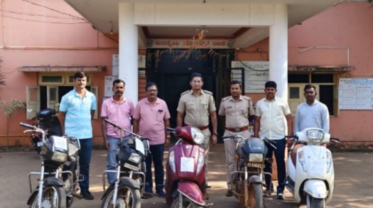 ಬೆಳಗಾವಿ : ಬೈಕ್&zwnj; ಕಳ್ಳತನ ಪ್ರಕರಣ: ಇಬ್ಬರ ಬಂಧನ, ₹1.25 ಲಕ್ಷ ಮೌಲ್ಯದ ಐದು ಬೈಕ್&zwnj; ವಶ