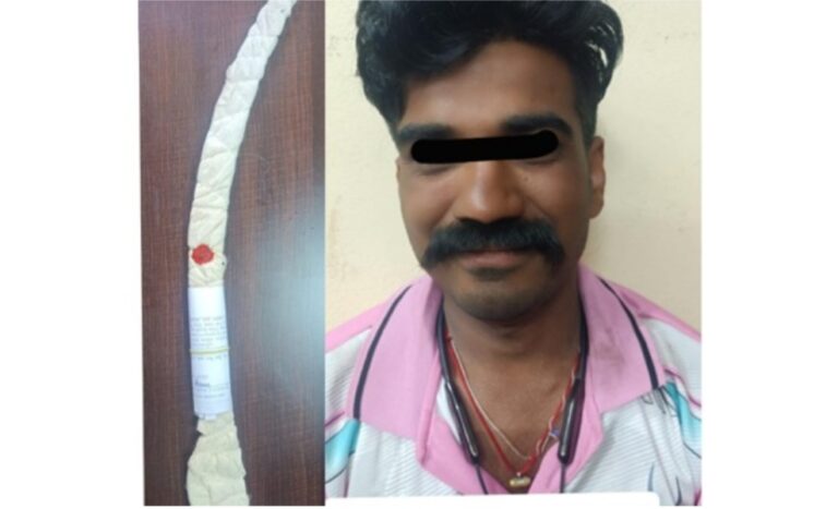 ಬೆಳಗಾವಿ | ಕಾನೂನು ಬಾಹಿರವಾಗಿ ಮಾರಕಾಸ್ತ್ರ ಹೊಂದಿದ್ದ ಆರೋಪಿ ಬಂಧನ