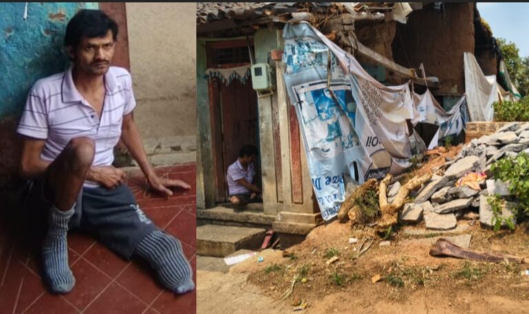 ಬೆಳಗಾವಿ | ಕಾಲು ಕಳೆದುಕೊಂಡ ನಾಮದೇವ, ಗೋಡೆಯಿಲ್ಲದ ಮನೆಯಲ್ಲಿ ಸಂಕಷ್ಟದ ಜೀವನ: ಬೇಕಿದೆ ನೆರವು