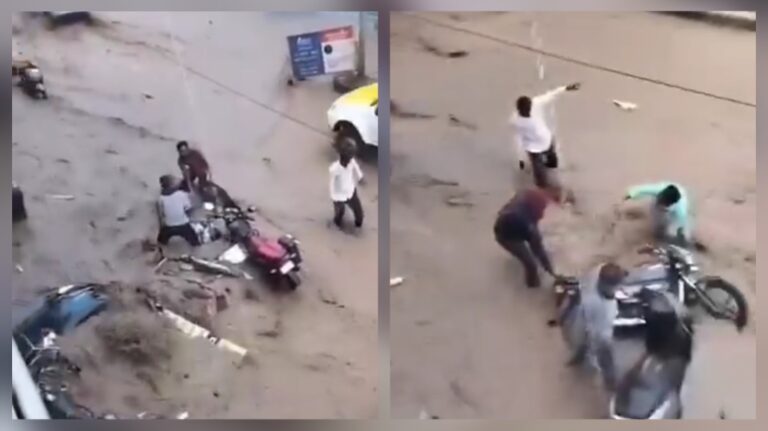 ಬೆಳಗಾವಿ ಜಿಲ್ಲೆಯಲ್ಲಿ ಧಾರಾಕಾರ ಮಳೆ: ತೇಲಿದ ವಾಹನಗಳು