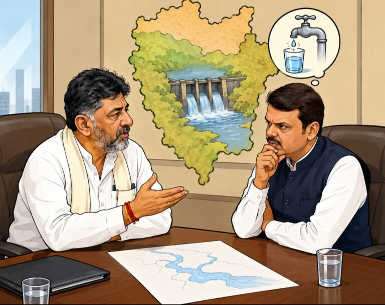 ಬೆಳಗಾವಿ | ಮುಂಬೈನಲ್ಲಿ ಡಿಕೆಶಿ-ಫಡ್ನವೀಸ್ ಸಭೆ : ಕುಡಿಯುವ ನೀರಿನ ಸಮಸ್ಯೆ ಇಲ್ಲ