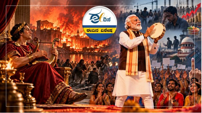 History Repeats | ರೋಮ್&zwnj; ಉರಿಯುತ್ತಿದ್ದಾಗ ಪಿಟೀಲು ನುಡಿಸಿದ ʼನೀರೋʼ; ಭಾರತ ಉರಿಯುತ್ತಿರುವಾಗ ಭಜನೆ ಮಾಡಿದ ʼಮೋದಿʼ!