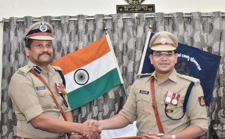 ಕೆಜಿಎಫ್ ನೂತನ ಎಸ್ಪಿ ಶಿವಾಂಶು ರಜಪೂತ್ ಅಧಿಕಾರ ಸ್ವೀಕಾರ
