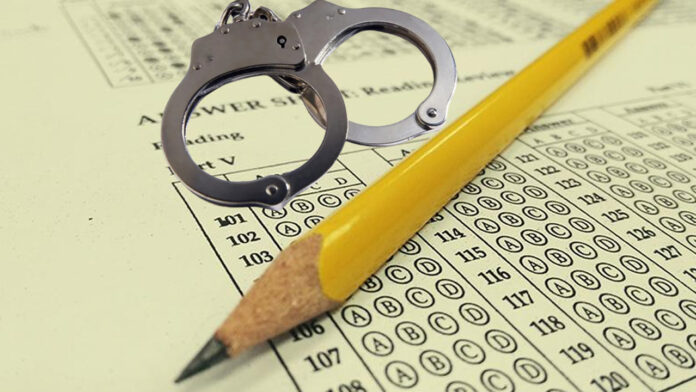 ಪರೀಕ್ಷೆ, ಶಿಕ್ಷಕ, ವಿದ್ಯಾರ್ಥಿಗಳು, ಬಂಧನ, Exam, teacher, students, arrest,