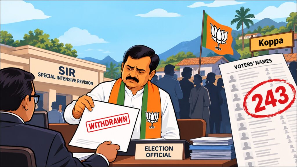 SIR ವಿವಾದ | ಕೊಪ್ಪದಲ್ಲಿ 243 ಮತದಾರರ ಹೆಸರು ಡಿಲೀಟ್‌ಗೆ ನೀಡಿದ್ದ ಅರ್ಜಿ ಹಿಂಪಡೆದ ಬಿಜೆಪಿ ಮುಖಂಡ