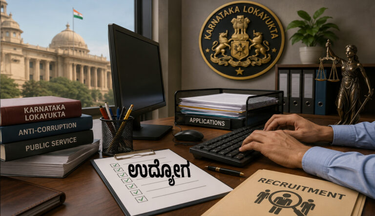 ಲೋಕಾಯುಕ್ತ, ಸರ್ಕಾರಿ ಉದ್ಯೋಗ, ಅರ್ಜಿ ಆಹ್ವಾನ, ಪರೀಕ್ಷೆ, ನೇಮಕಾತಿ, Ombudsman, Government Jobs, Invitation of Application, Examination, Recruitment,