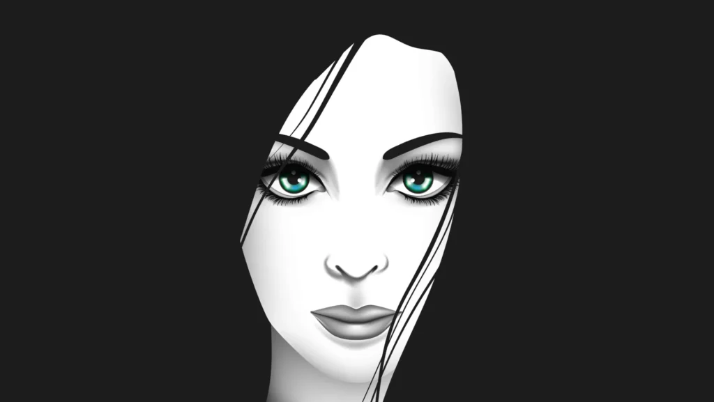 strong woman stands out