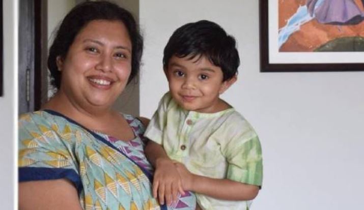 suchana with son