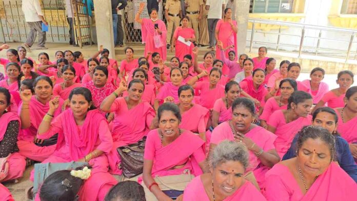 ಆಶಾ ಕಾರ್ಯಕರ್ತೆಯರ ಪ್ರತಿಭಟನೆ ಚಿಂತಾಮಣಿ