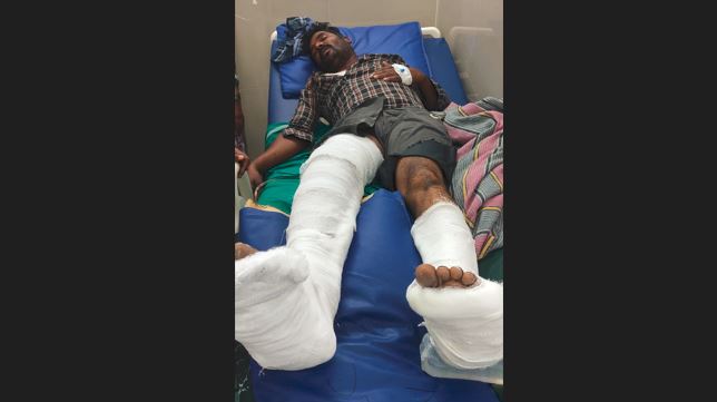 ಆಸ್ಪತ್ರೆ ಆವರಣದಲ್ಲಿ ಬಿದ್ದಿ ಗಾಯ