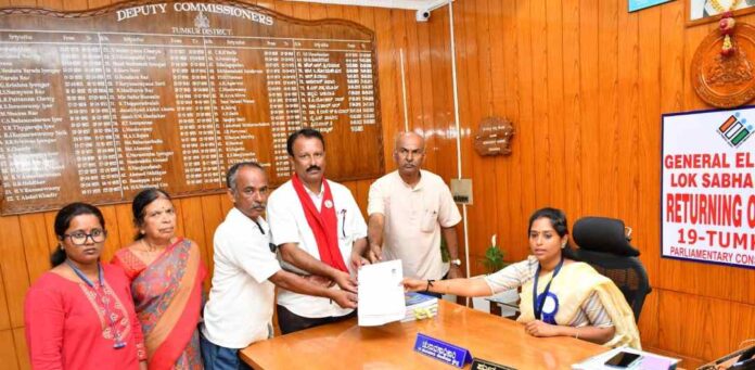 ಎಸ್‌ಯುಸಿಐ ಅಭ್ಯರ್ಥಿ ಸ್ವಾಮಿ ನಾಮಪತ್ರ ಸಲ್ಲಿಕೆ