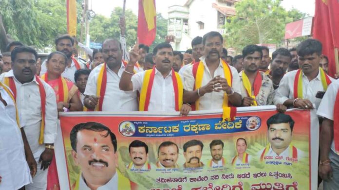 ತಮಿಳುನಾಡಿಗೆ ಕಾವೇರಿ ನೀರು ಬಿಡದಂತೆ ಆಗ್ರಹ