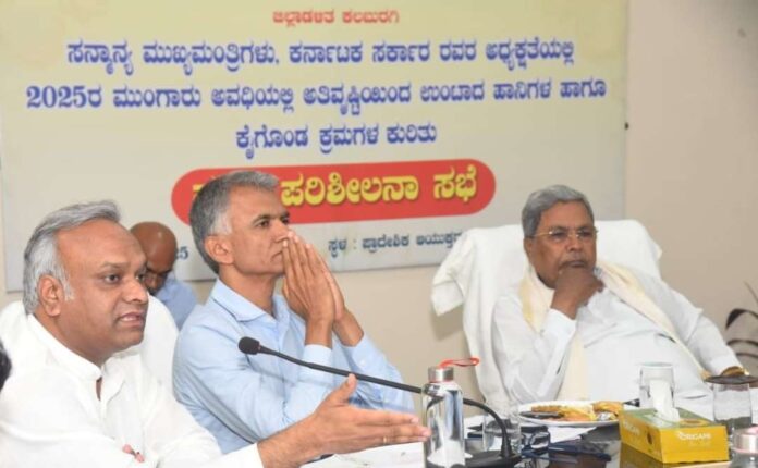 ಕಲಬುರಗಿ ಪ್ರವಾಹ ಪರಿಶೀಲನೆಯಲ್ಲಿ ಪ್ರಿಯಾಂಕ್‌ ಖರ್ಗೆ