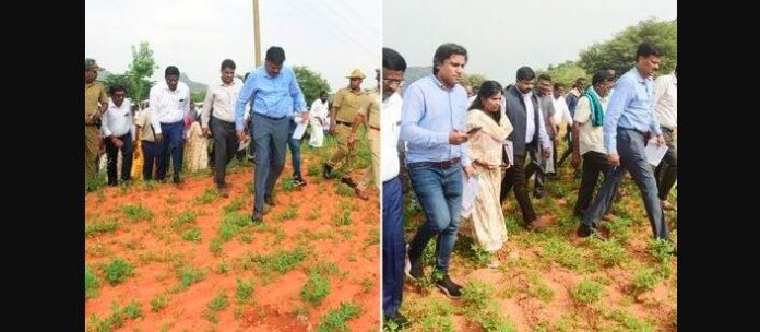 ಕೇಂದ್ರ ಬರ ಅಧ್ಯಯನ ತಂಡ ಪರಿಶೀಲನೆ