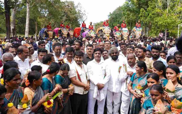 ಗಜಪಯಣಕ್ಕೆ ಈಶ್ವರ್‌ ಖಂಡ್ರೆ ಚಾಲನೆ
