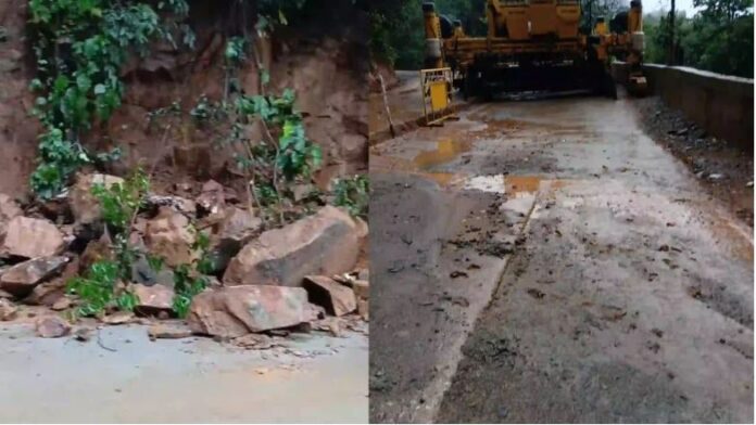 ಭಾರೀ ಮಳೆ, ಗುಡ್ಡಕುಸಿತ, ಕುಮಟಾ-ಶಿರಸಿ ಹೆದ್ದಾರಿ, Heavy rain, landslide, Kumta-Shirasi highway,