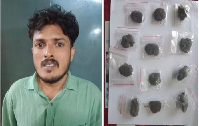 ಚರಸ್‌ ಸಾಗಿಸುತ್ತಿದ್ದ ಆರೋಪಿ ಬಂಧನ