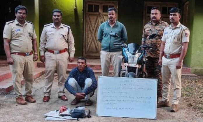 ಜಿಂಕೆ ಬೇಟೆಯಾಡಿದ್ದ ಆರೋಪಿ ಬಂಧನ