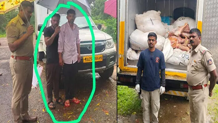 ಕಾರವಾರ, ದನದ ಮಾಂಸ, ಅಕ್ರಮ ಸಾಗಣೆ, ಗೋವಾ, ಗೋರಕ್ಷಣೆ, ಬೆಳಗಾವಿ, Karwar, beef, illegal transportation, Goa, cow protection, Belgaum,