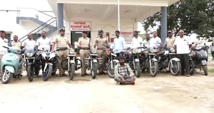 ದ್ವಿಚಕ್ರ ವಾಹನ ಕಳ್ಳನ ಬಂಧನ