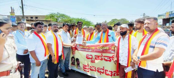 ಬಾಗಲಕೋಟೆ ಕರವೇ ಪ್ರತಿಭಟನೆ