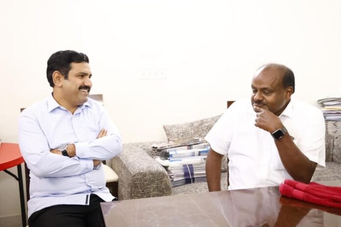 ಬಿ ವೈ ವಿಜಯೇಂದ್ರ ಮತ್ತು ಕುಮಾರಸ್ವಾಮಿ