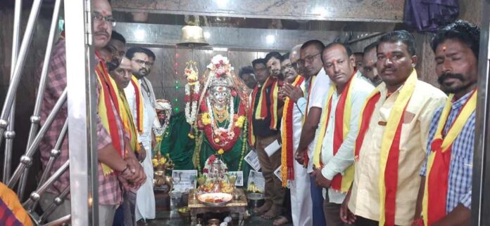 ಮಾರಮ್ಮದೇವಿಗೆ ಪ್ರಾರ್ಥಿಸಿ ಪ್ರತಿಭಟನೆ