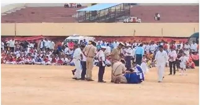 ಧ್ವಜಾರೋಹಣದ ವೇಳೆ ಕುಸಿದು ಬಿದ್ದ ಮೂವರು ವಿದ್ಯಾರ್ಥಿಗಳು
