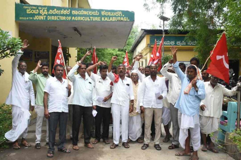 ರೈತ ಹೋರಾಟಗಾರ ಶರಣಬಸಪ್ಪ ಮಮಶೆಟ್ಟಿ ನೇತೃತ್ವದಲ್ಲಿ ಹೋರಾಟ