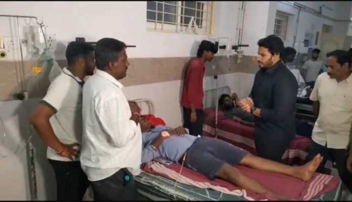 ಹಾಸನ ಜಿಲ್ಲಾಸ್ಪತ್ರೆಗೆ ನಿಖಿಲ್‌ ಕುಮಾರಸ್ವಾಮಿ ಭೇಟಿ