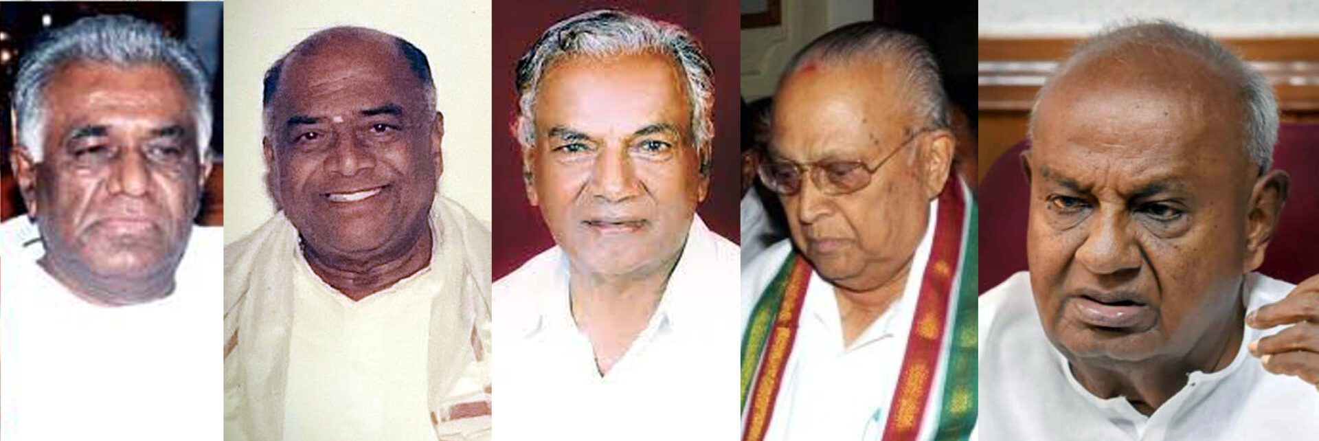 ಎಚ್ಎನ್.ನಂಜೇಗೌಡ, ಎಚ್.ಸಿ. ಶ್ರೀಕಂಠಯ್ಯ, ಕೆ.ಎಚ್.‌ ಹನುಮೇಗೌಡ, ಬಿ.ಬಿ. ಶಿವಪ್ಪ ಮತ್ತು ಎಚ್.ಡಿ. ದೇವೇಗೌಡ