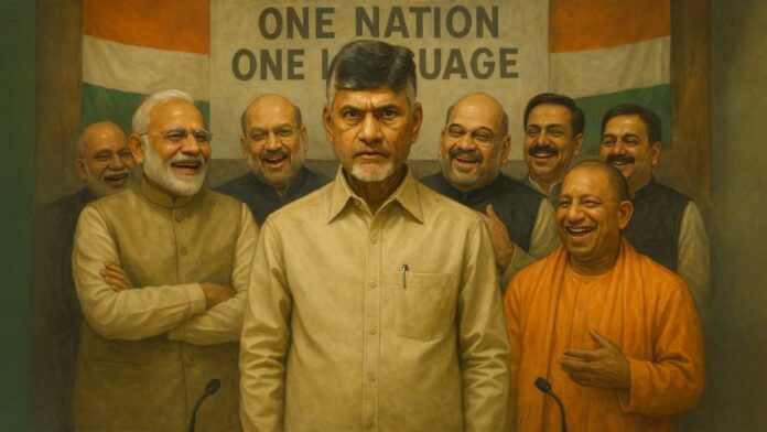 ಹಿಂದಿ ಹೇರಿಕೆ ಸಮರ್ಥಿಸಿದ ಬಿಜೆಪಿ ಮಿತ್ರನಾಯಕ